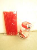 Box of 24 Be Miraculous Mason Jugs with Straws. New & Packaged