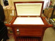 Tommy Bahama Rolling wooden Cooler. Looks unused. RRP £ 494 on ebay