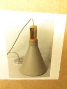 Grey Diner ceiling light Fitting. New & Boxed