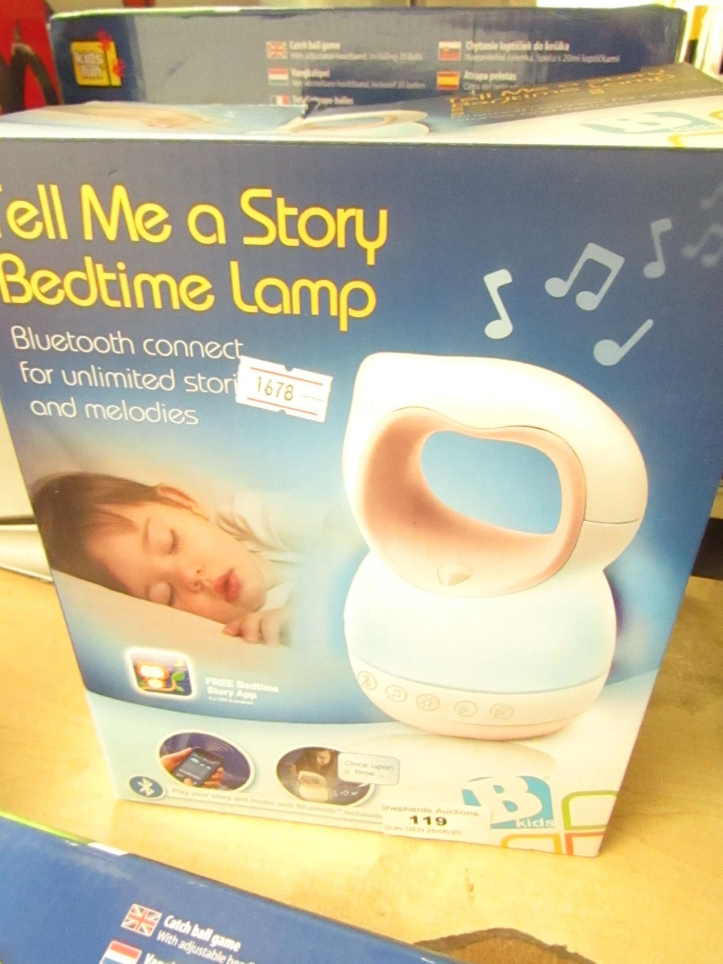 B-Kids Tell Me a Story Bedtime lamp with Bluetooth. Boxed but untested