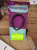 Box of 24x 4piece cycle reflector sets, new