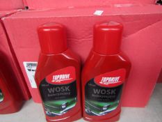 Box of 6x 500ml bottles of Top drive car polish, new