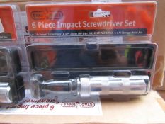 Stag 6 piece impact screwdriver set, new