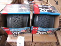 Box of 2x Bell 20" Freestyle BMX Bike tyres, new and boxed