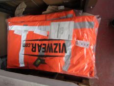 Vizwear hi vis jacket, size 4XL, new and packaged.