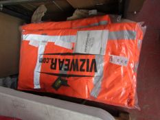 Vizwear hi vis jacket, size 4XL, new and packaged.