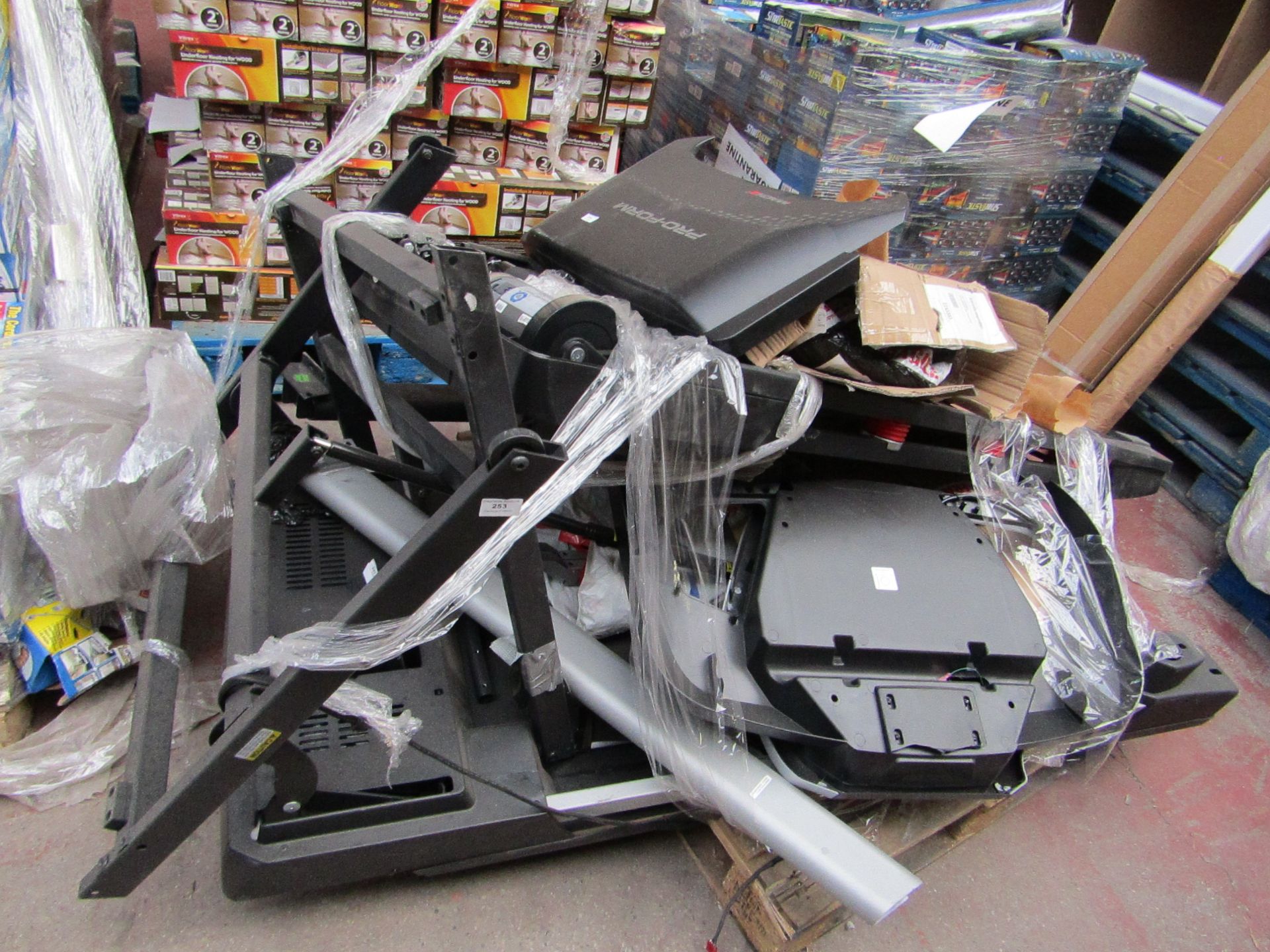 2x Pro-Form treadmils, both appear to be spares and repairs.