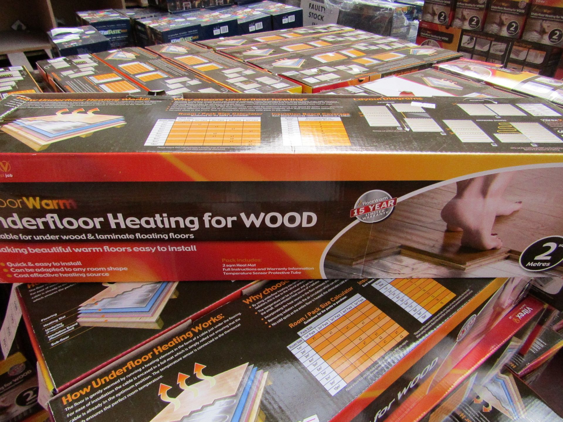 Vitrex Floor Warm 2m2 underfloor heating for wood, new and boxed.