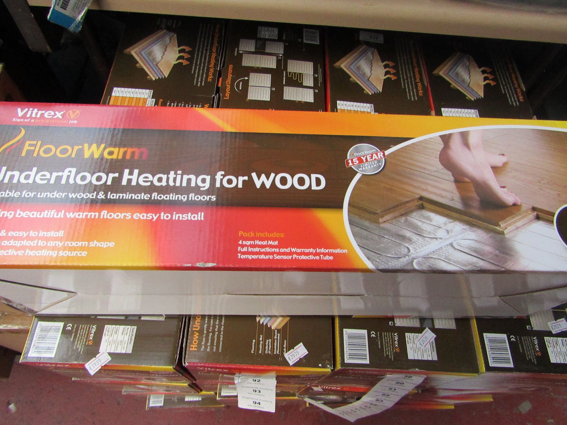 Vitrex Underfloor Heating for wood 4sq metres, new and boxed.
