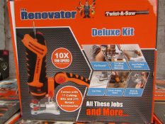 | 1X | RENOVATOR TWIST A SAW WITH ACCESSORY KIT | MAIN UNIT IS TESTED WORKING BUT WE HAVEN'T CHECKED