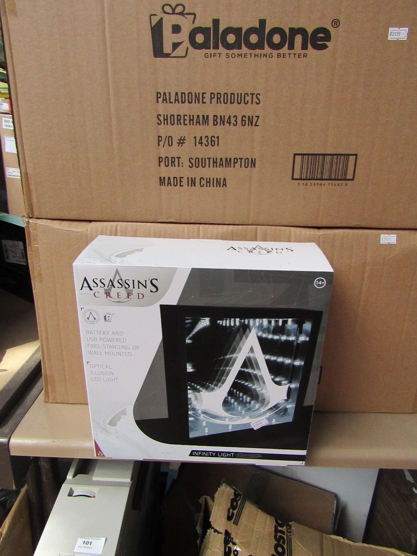 Assassins Creed Optical Illusion LED Light, new and boxed.