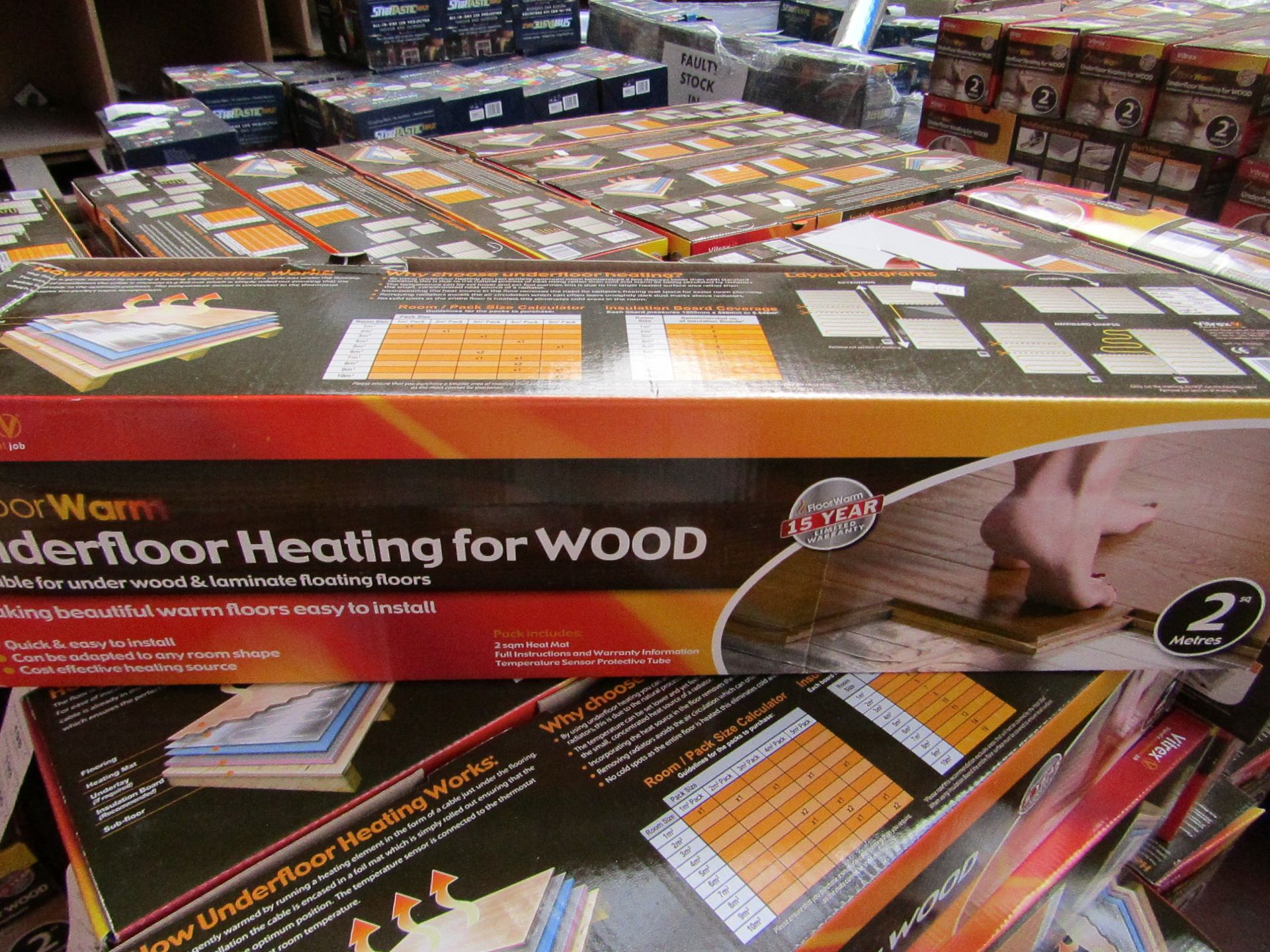 Vitrex Floor Warm 2m2 underfloor heating for wood, new and boxed.