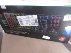 Razer Huntsman Tournament Edition keyboard, untested and boxed.