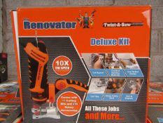 | 1X | RENOVATOR TWIST A SAW WITH ACCESSORY KIT | MAIN UNIT IS TESTED WORKING BUT WE HAVEN'T CHECKED