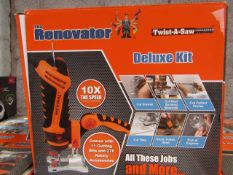 | 1X | RENOVATOR TWIST A SAW WITH ACCESSORY KIT | MAIN UNIT IS TESTED WORKING BUT WE HAVEN'T CHECKED