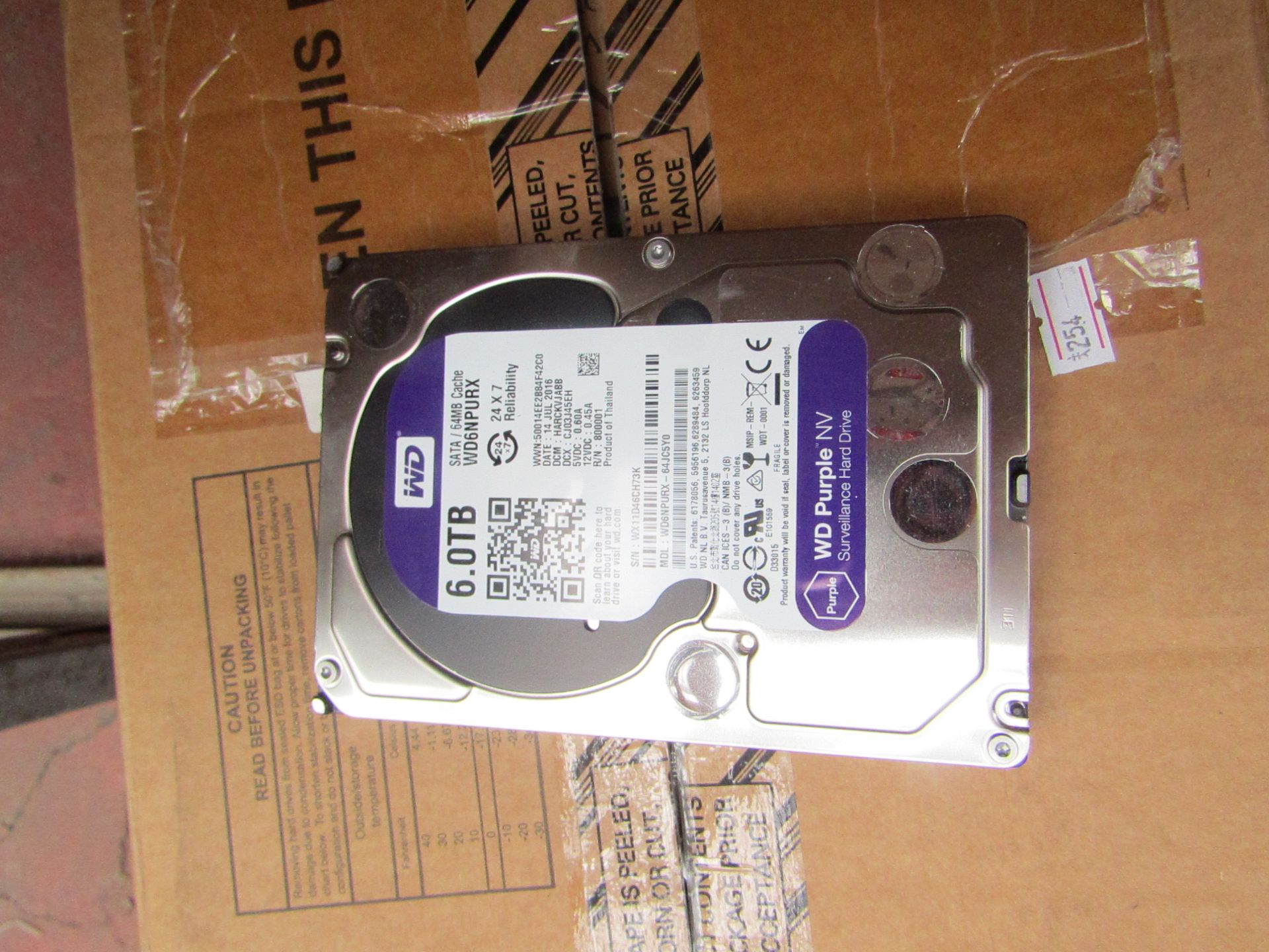 Western Digital 6TB hard drive, tested working.