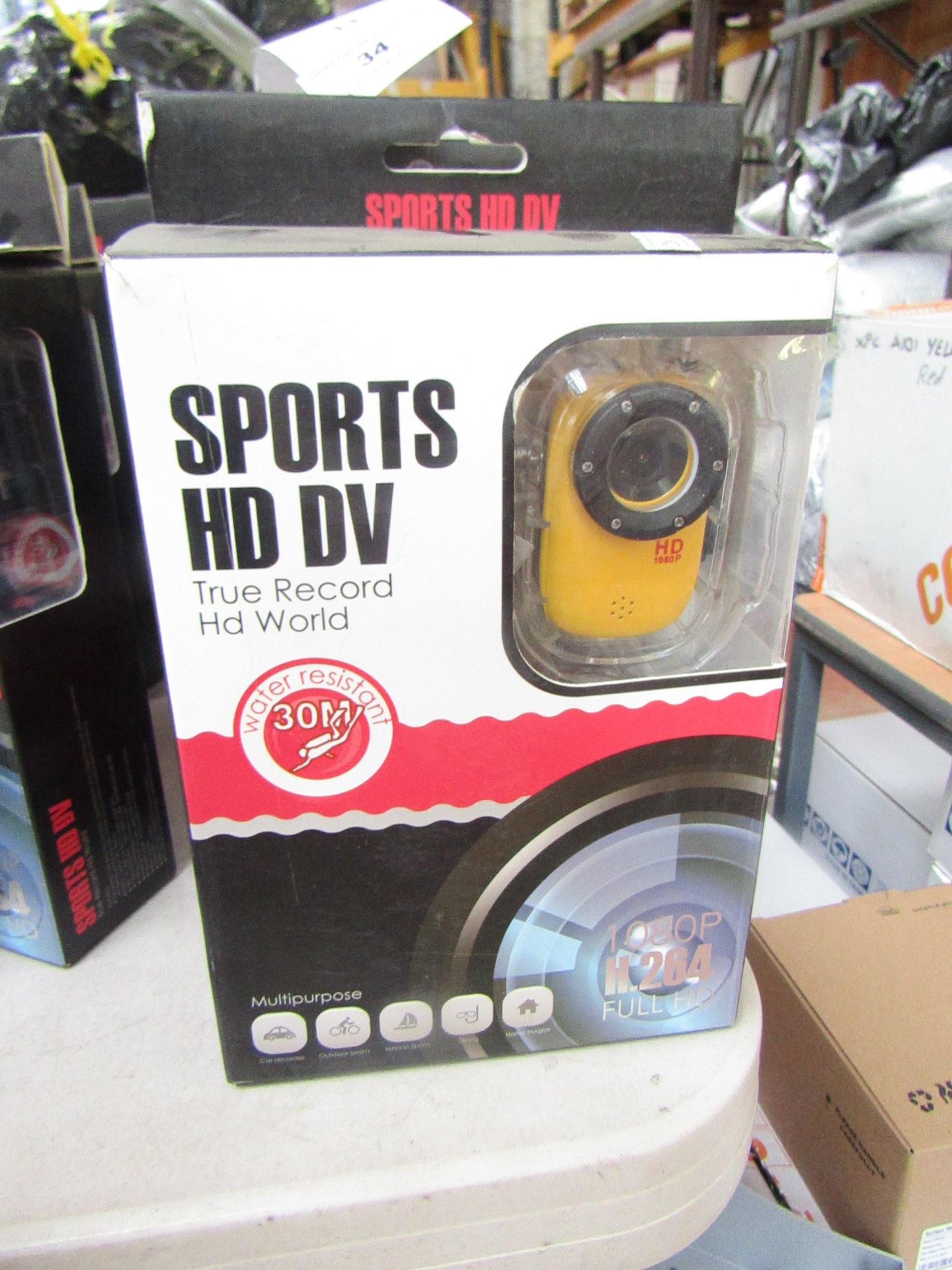 Sports HD DV True Record HD World 30m water resistant full HD 1080p action camera, tested working