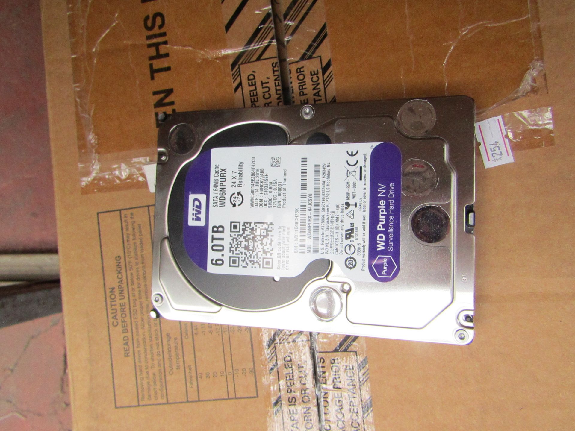 Western Digital 6TB hard drive, tested working.