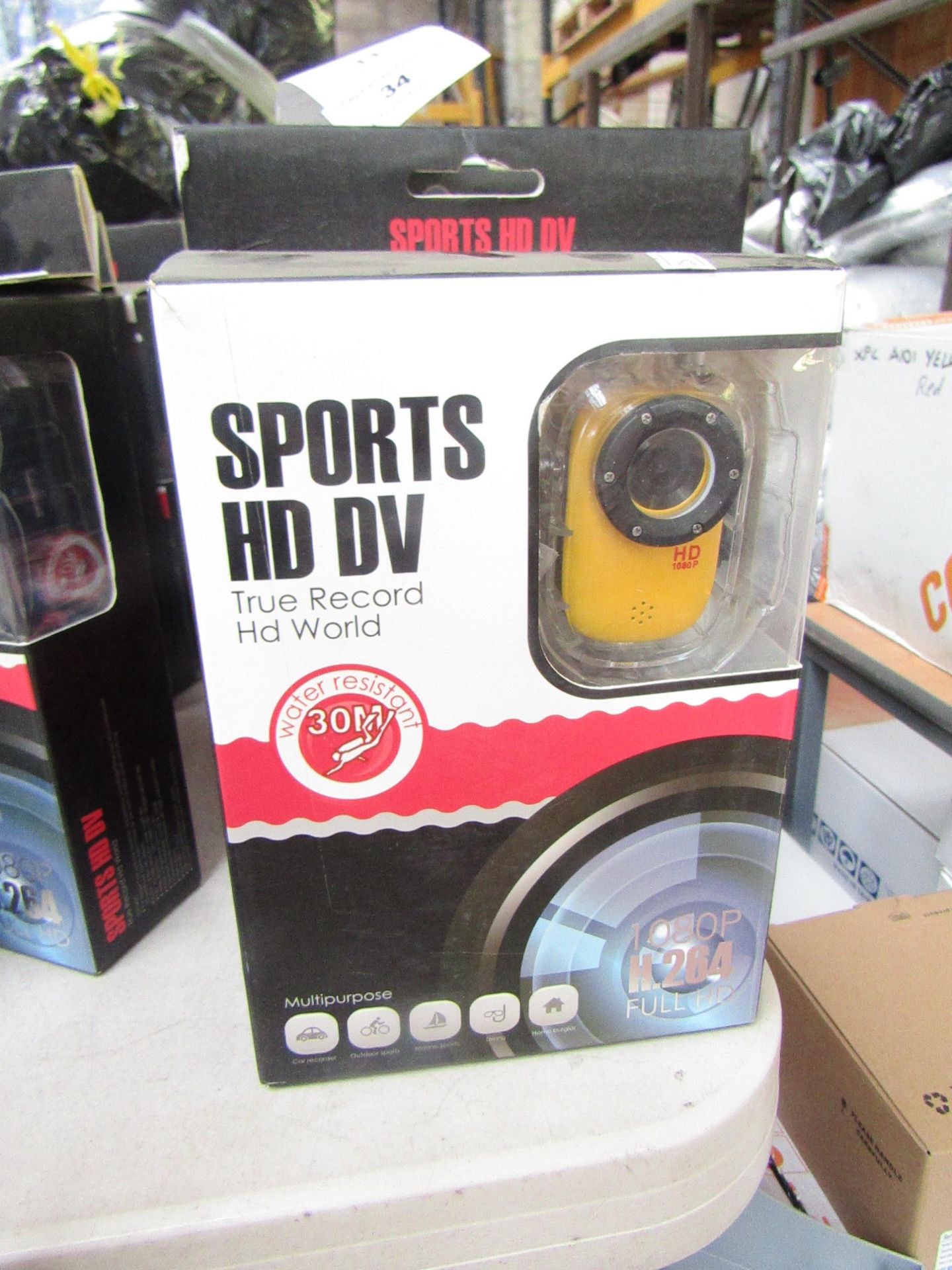 Sports HD DV True Record HD World 30m water resistant full HD 1080p action camera, tested working