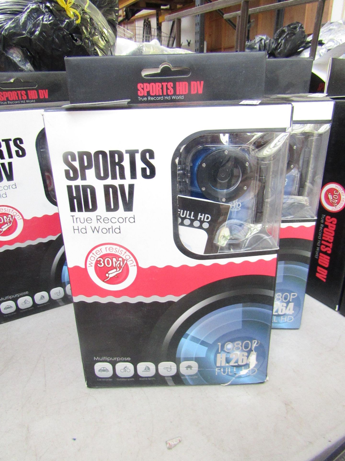 Sports HD DV True Record HD World 30m water resistant full HD 1080p action camera, tested working