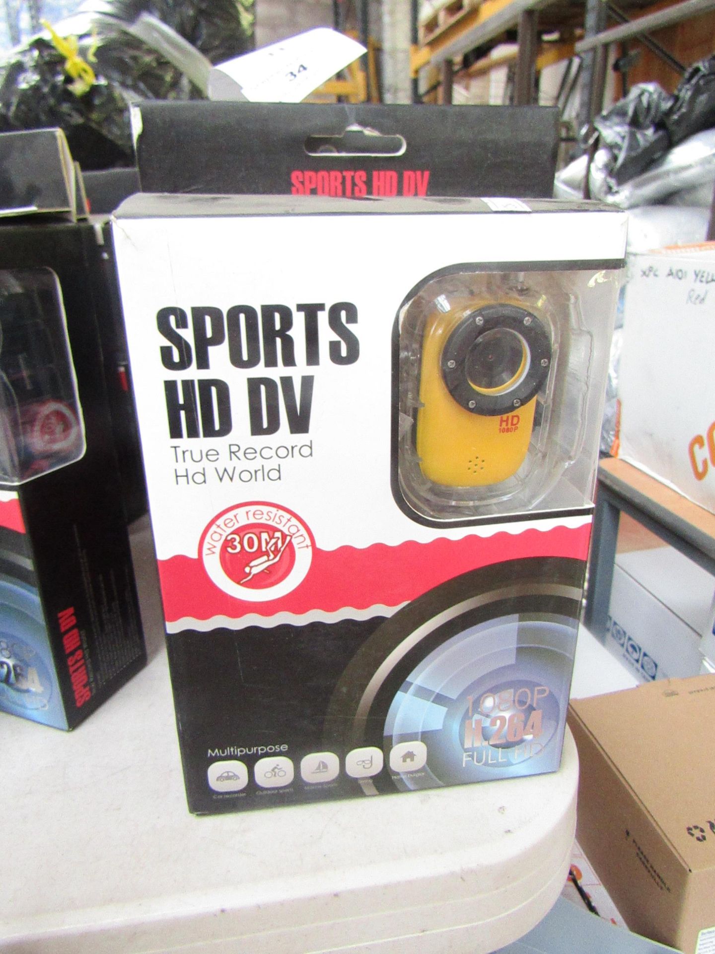 Sports HD DV True Record HD World 30m water resistant full HD 1080p action camera, tested working