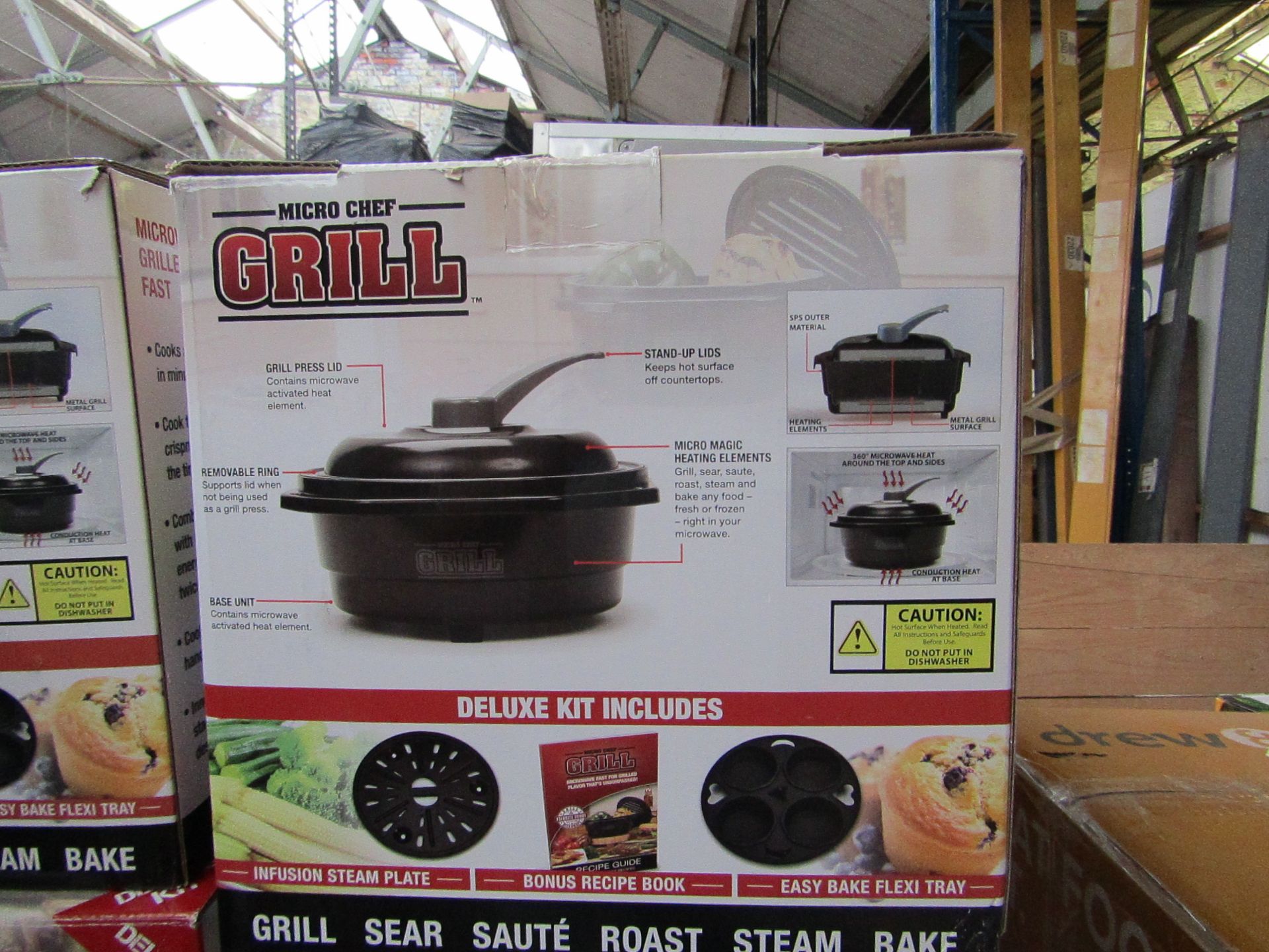 | 7X | MICRO CHEF GRILLS DELUXE KIT | UNCHECKED RETURNS | NO ONLINE RESALE | REF-AKW104 | RRP £29.99