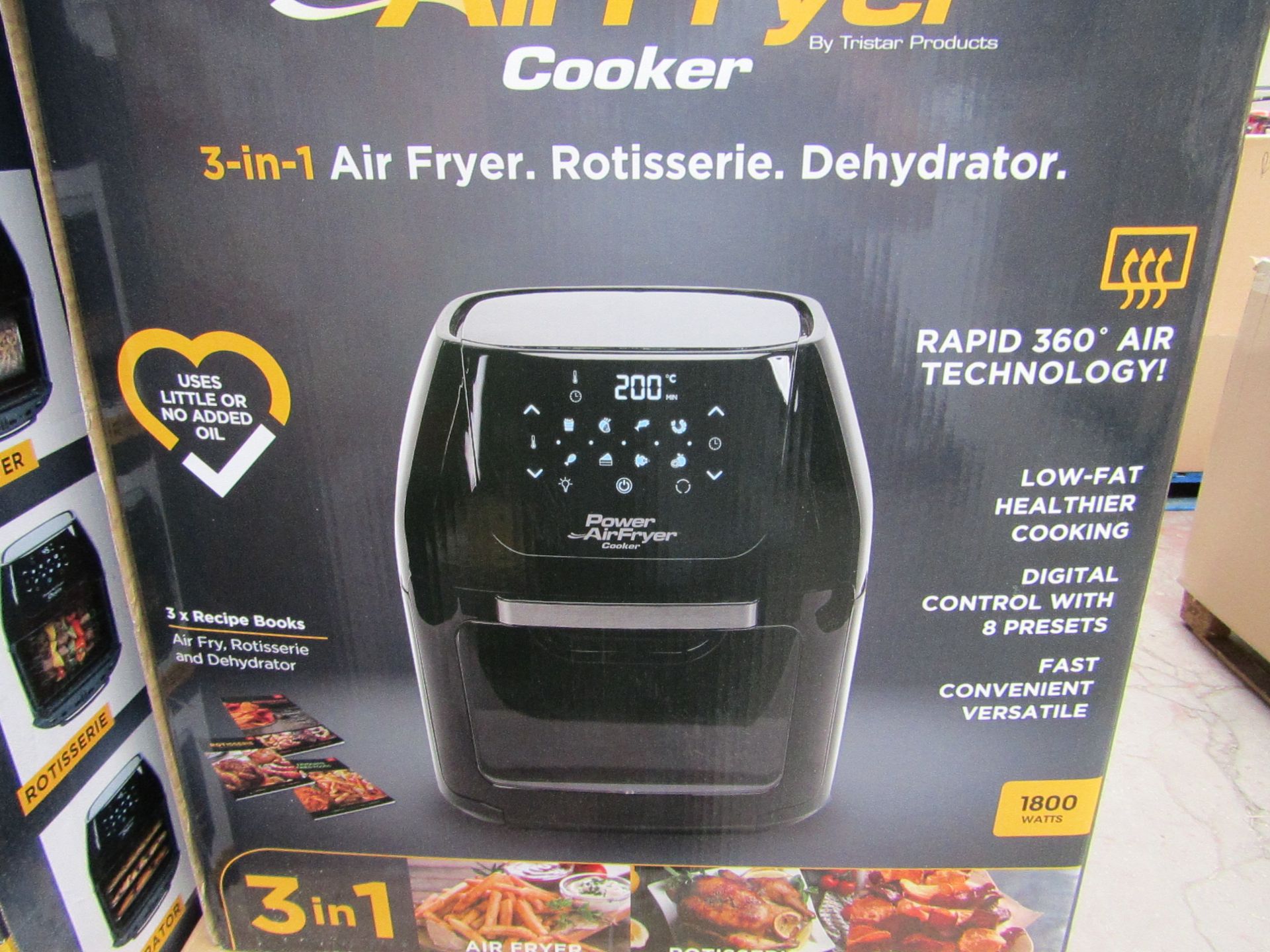 | 5X | POWER AIR FRYER COOKERS 5.7LTR | UNCHECKED AND BOXED | NO ONLINE RE-SALE | SKU