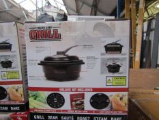 | 7X | MICRO CHEF GRILLS DELUXE KIT | UNCHECKED RETURNS | NO ONLINE RESALE | REF-AKW104 | RRP £29.99