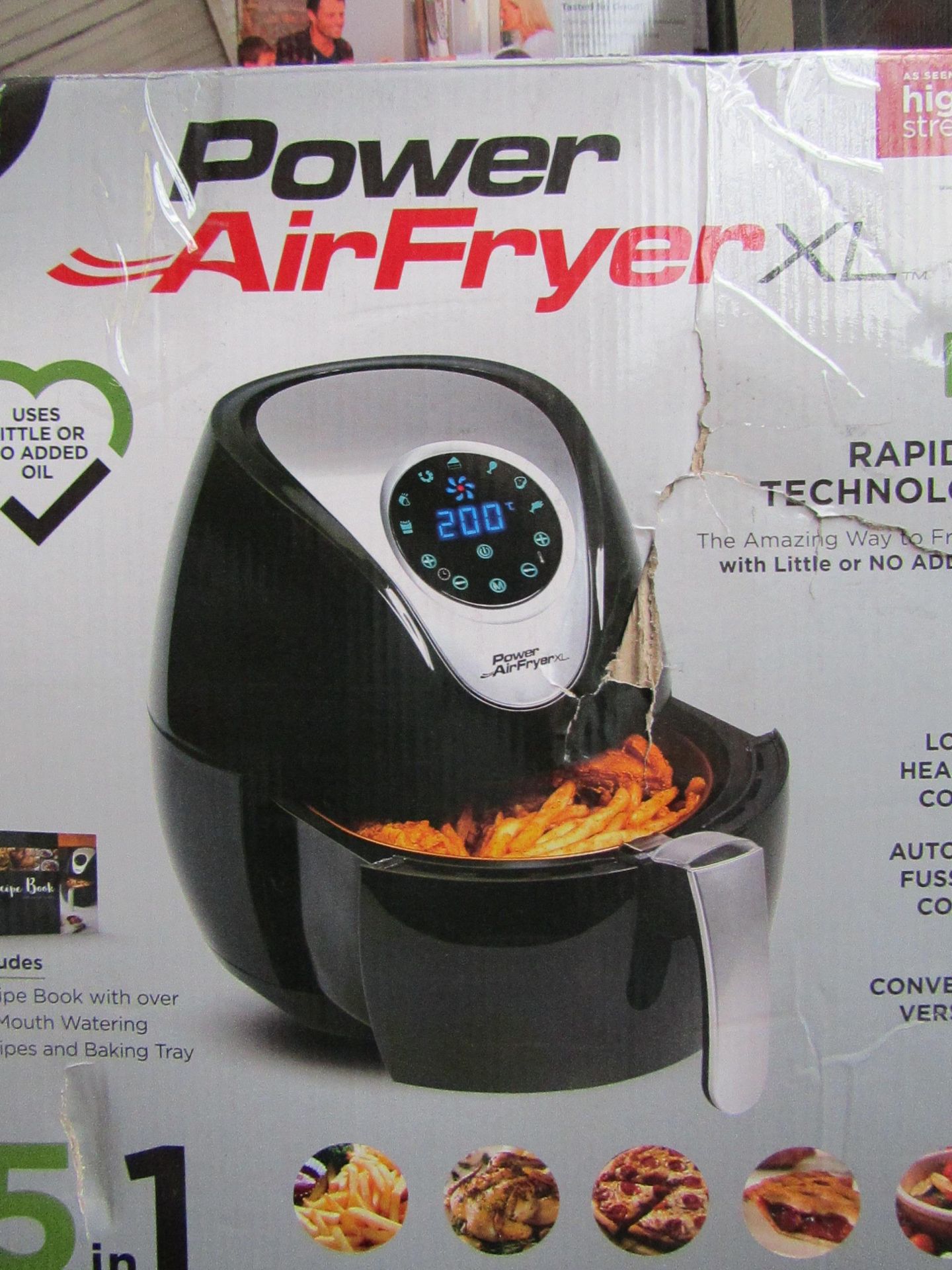 | 5X | POWER AIR FRYER 3.2L | UNCHECKED AND BOXED | NO ONLINE RE-SALE | SKU 5060191468053| RRP £79.