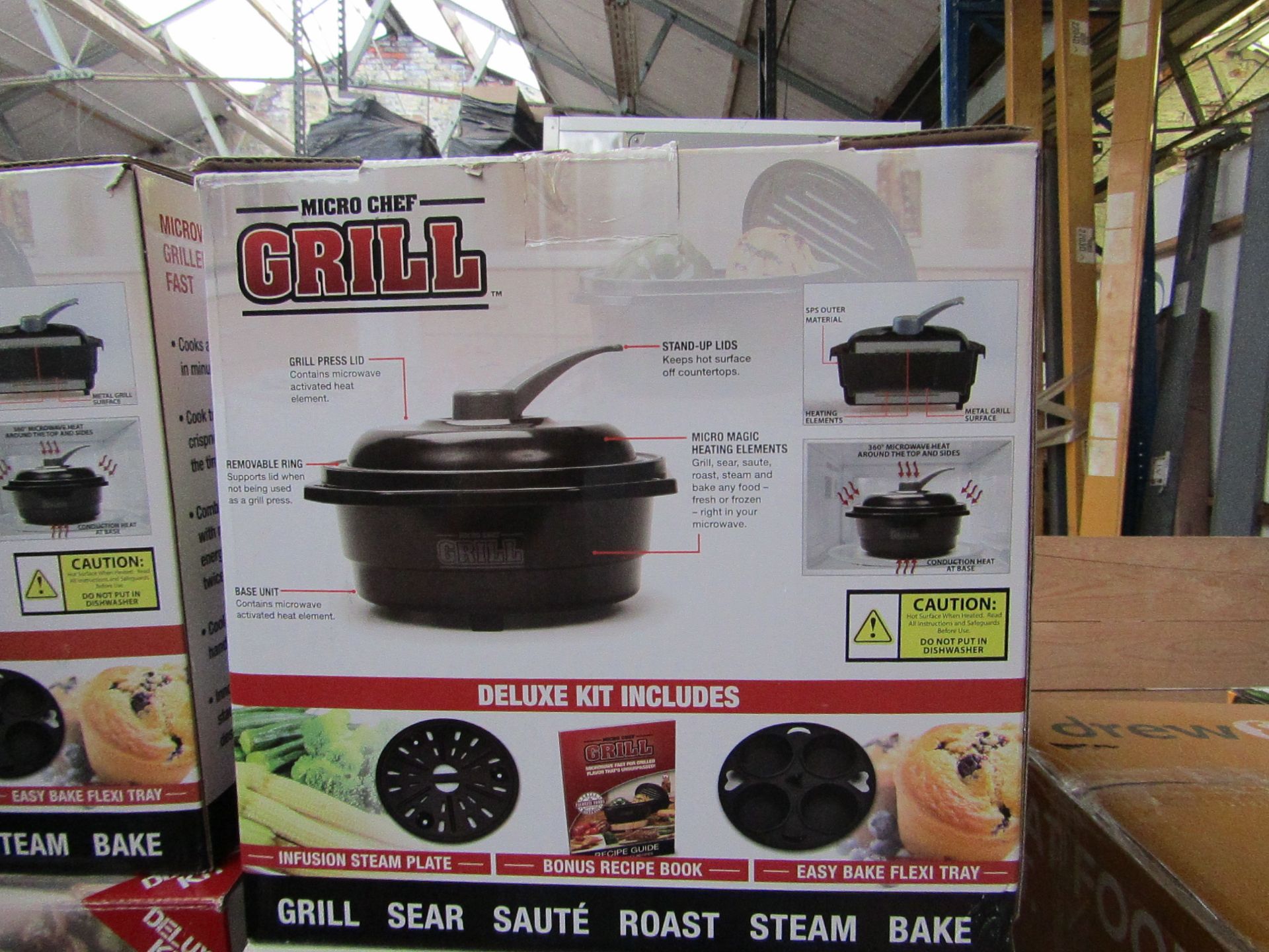 | 7X | MICRO CHEF GRILLS DELUXE KIT | UNCHECKED RETURNS | NO ONLINE RESALE | REF-AKW104 | RRP £29.99