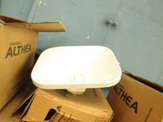 Althea Cermica 45cm built in basin, new and boxed