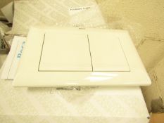 Roca L1 white flush plate, new and boxed.