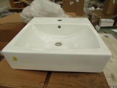 Nabis Sweet 450mm 1 tap hole counter top basin, new and boxed