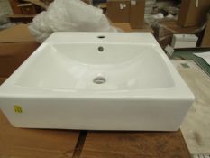 Nabis Sweet 450mm 1 tap hole counter top basin, new and boxed