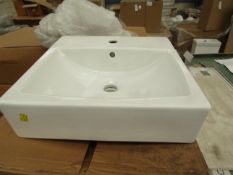 Nabis Sweet 450mm 1 tap hole counter top basin, new and boxed