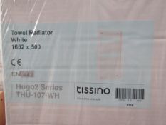 Tissino white towel radiator 1652 x 400, new and boxed.