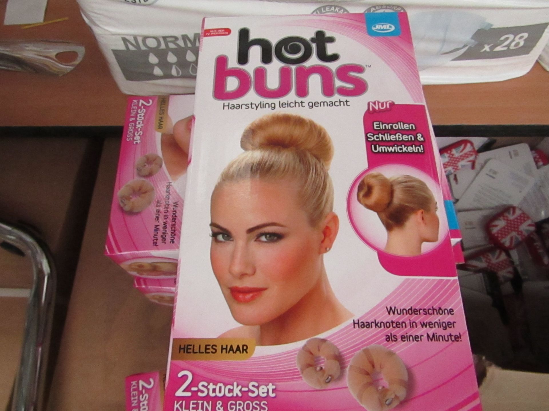 4 x JML Hot Buns For Blonde Hair. New & Boxed