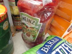 3 x 500ml Organic Heinz Ketchup. BB 06/21