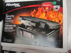 Master Lock 1200 5.2ltr 30 mins fire protection security chest, new and boxed, RRP £43