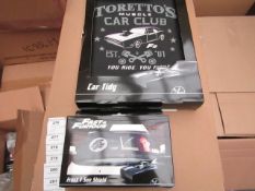 Fast and Furious car tidy and frost and sun shield, new and boxed.