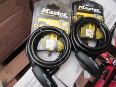 2x Master Lock level 4 security 1.8mtr Bike locks, new