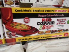 | 1X | RED COPPER ELECTRIC MEAL MAKER | UNCHECKED AND BOXED | NO ONLINE RE-SALE | SKU - | RRP £29.99