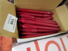 Box of 50x black ink ball point pens, new and boxed.