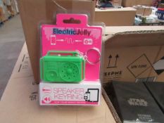 6x Mini boombox keyring speakers, new and packaged.