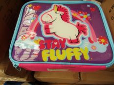 3x Stay Fluffy lunchbag, new and boxed.