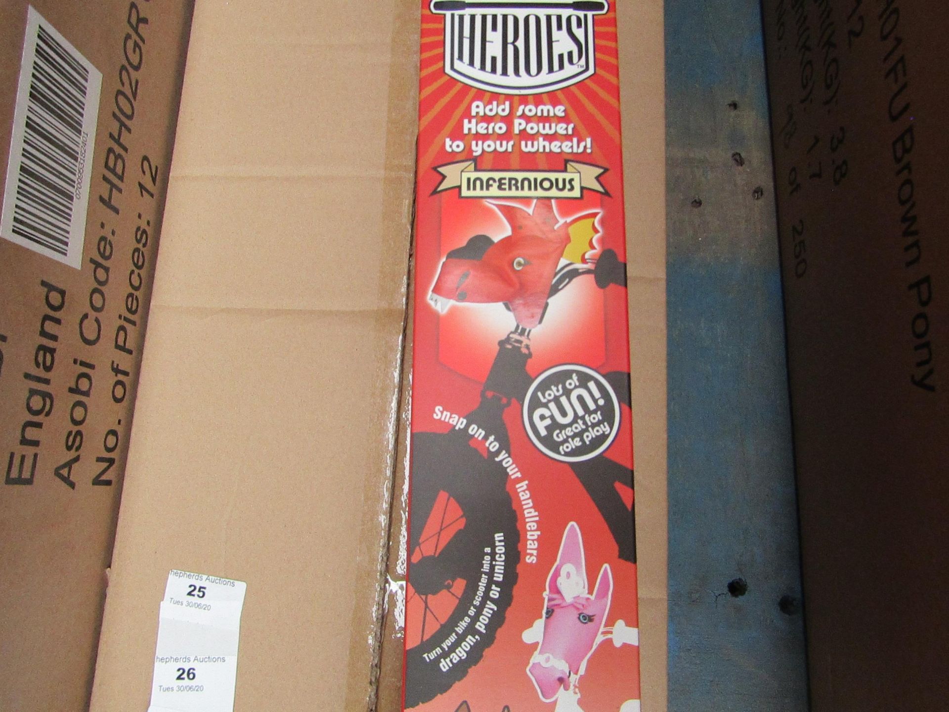 Handlebar Heroes handle bar attachment accessories, new and boxed. See picture for design