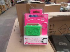 6x Mini boombox keyring speakers, new and packaged.