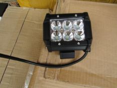 6x LED mains powered security lights, new and boxed.