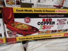 | 1X | RED COPPER ELECTRIC MEAL MAKER | UNCHECKED AND BOXED | NO ONLINE RE-SALE | SKU - | RRP £29.99