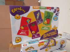 6x Cbeebies 3Dalphabet cards, new and boxed.